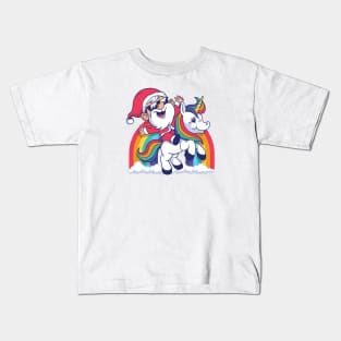 santa-unicorn Kids T-Shirt